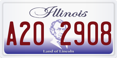 IL license plate A202908