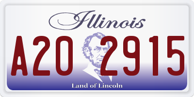 IL license plate A202915