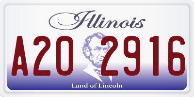 IL license plate A202916