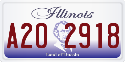 IL license plate A202918