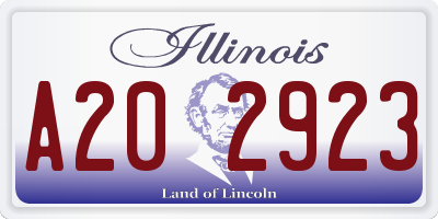 IL license plate A202923