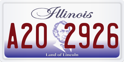 IL license plate A202926