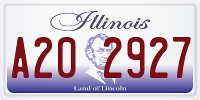 IL license plate A202927