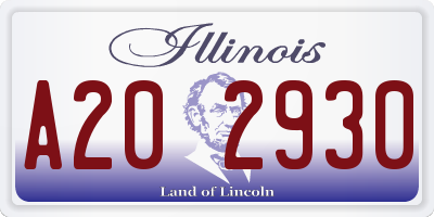 IL license plate A202930