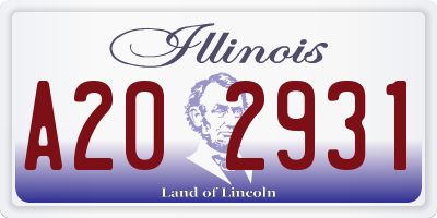 IL license plate A202931