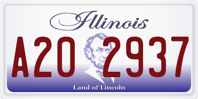 IL license plate A202937