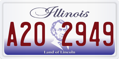 IL license plate A202949