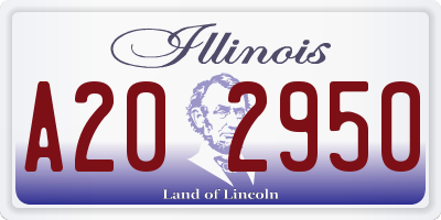 IL license plate A202950