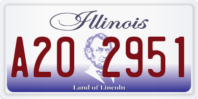 IL license plate A202951