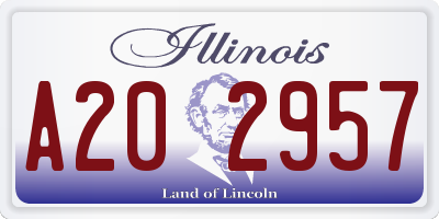 IL license plate A202957