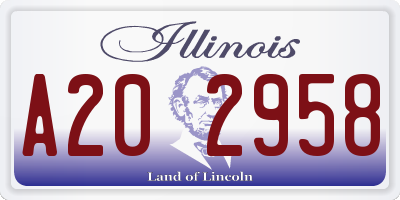 IL license plate A202958