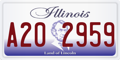 IL license plate A202959
