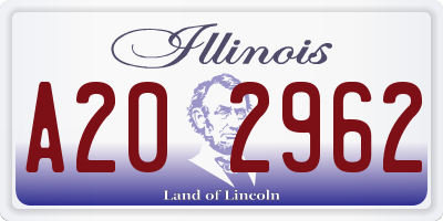 IL license plate A202962