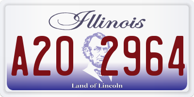 IL license plate A202964
