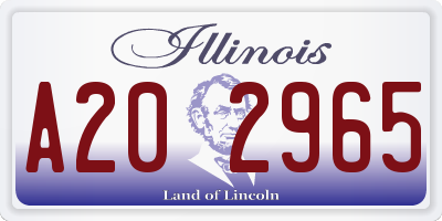 IL license plate A202965