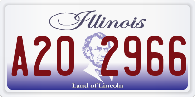 IL license plate A202966