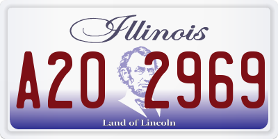 IL license plate A202969