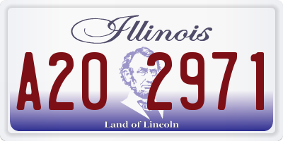 IL license plate A202971