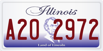 IL license plate A202972