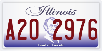 IL license plate A202976