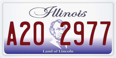 IL license plate A202977