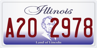 IL license plate A202978