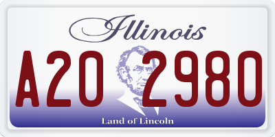 IL license plate A202980