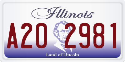 IL license plate A202981