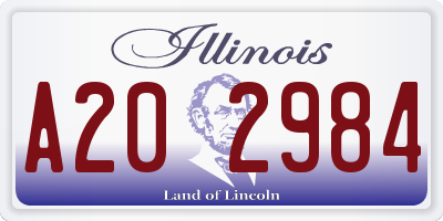 IL license plate A202984