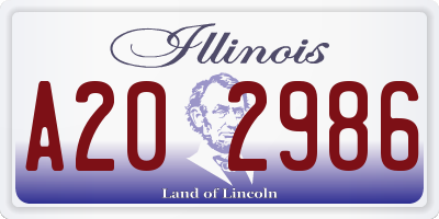 IL license plate A202986