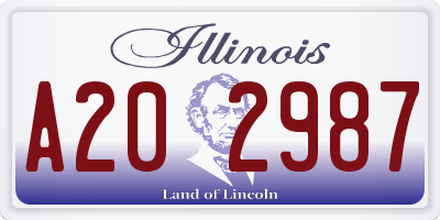 IL license plate A202987