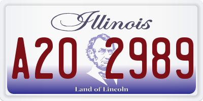 IL license plate A202989