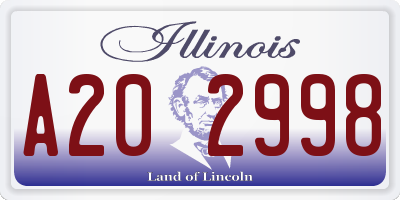 IL license plate A202998