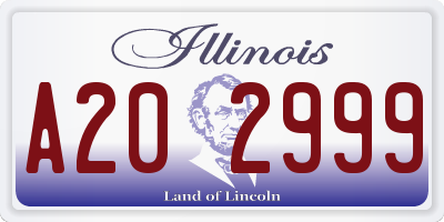 IL license plate A202999