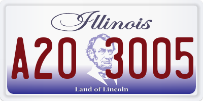 IL license plate A203005
