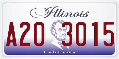 IL license plate A203015
