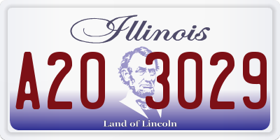 IL license plate A203029