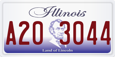 IL license plate A203044