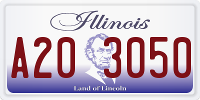 IL license plate A203050