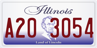 IL license plate A203054