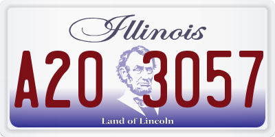 IL license plate A203057