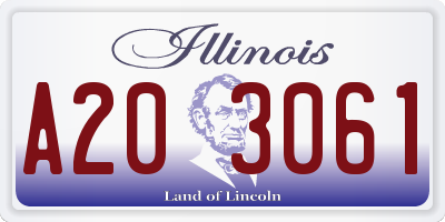 IL license plate A203061