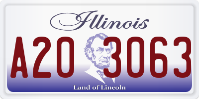 IL license plate A203063