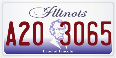 IL license plate A203065