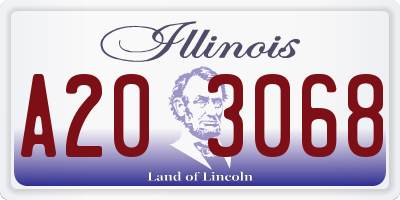 IL license plate A203068
