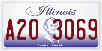 IL license plate A203069