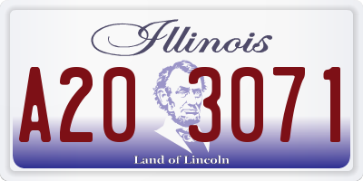 IL license plate A203071