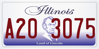 IL license plate A203075