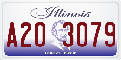 IL license plate A203079