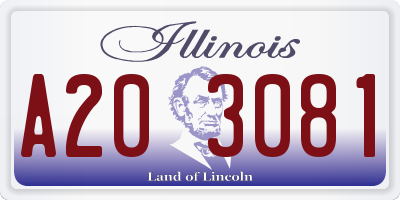 IL license plate A203081
